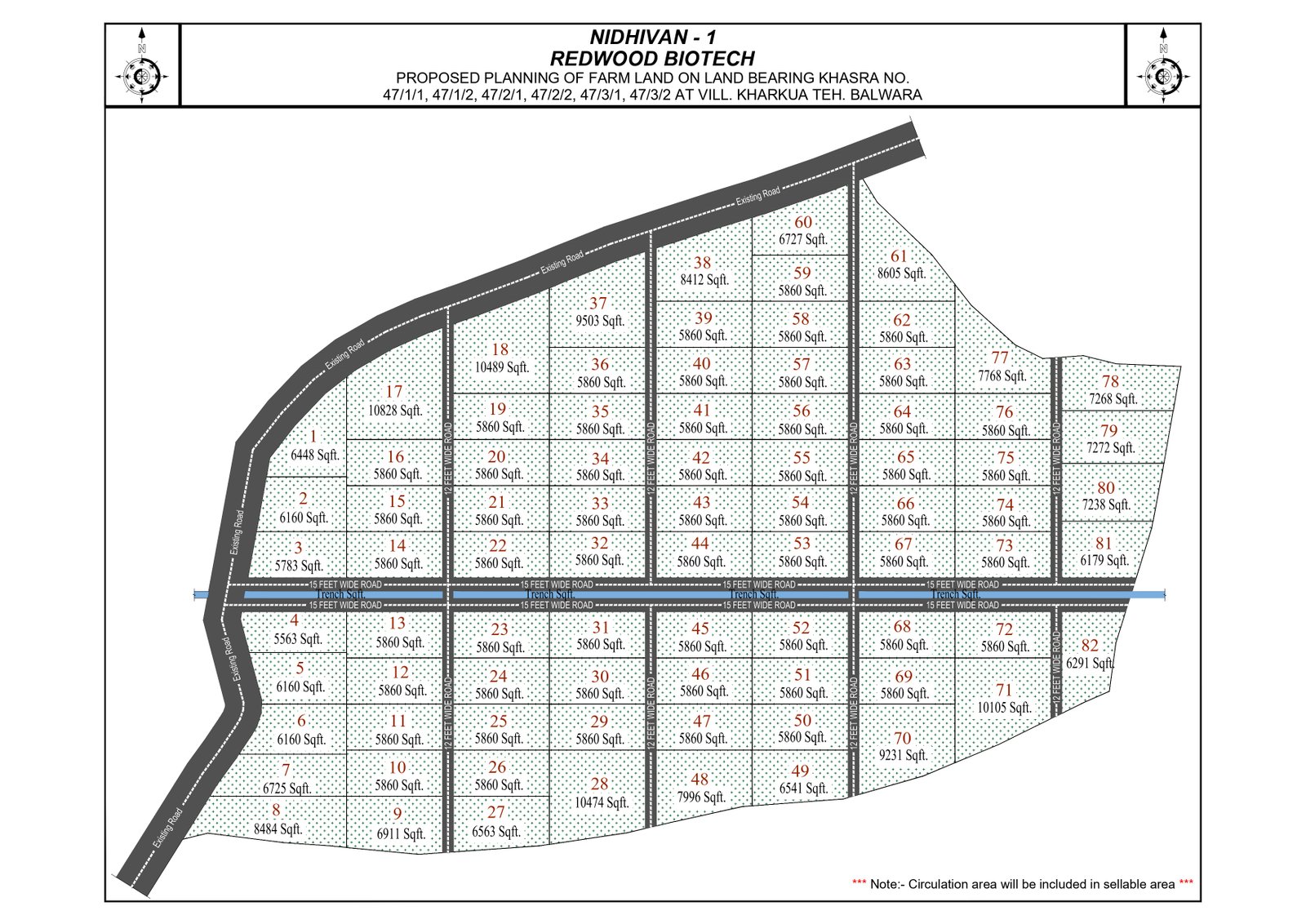 Redwood Agrotech field layout and plot map