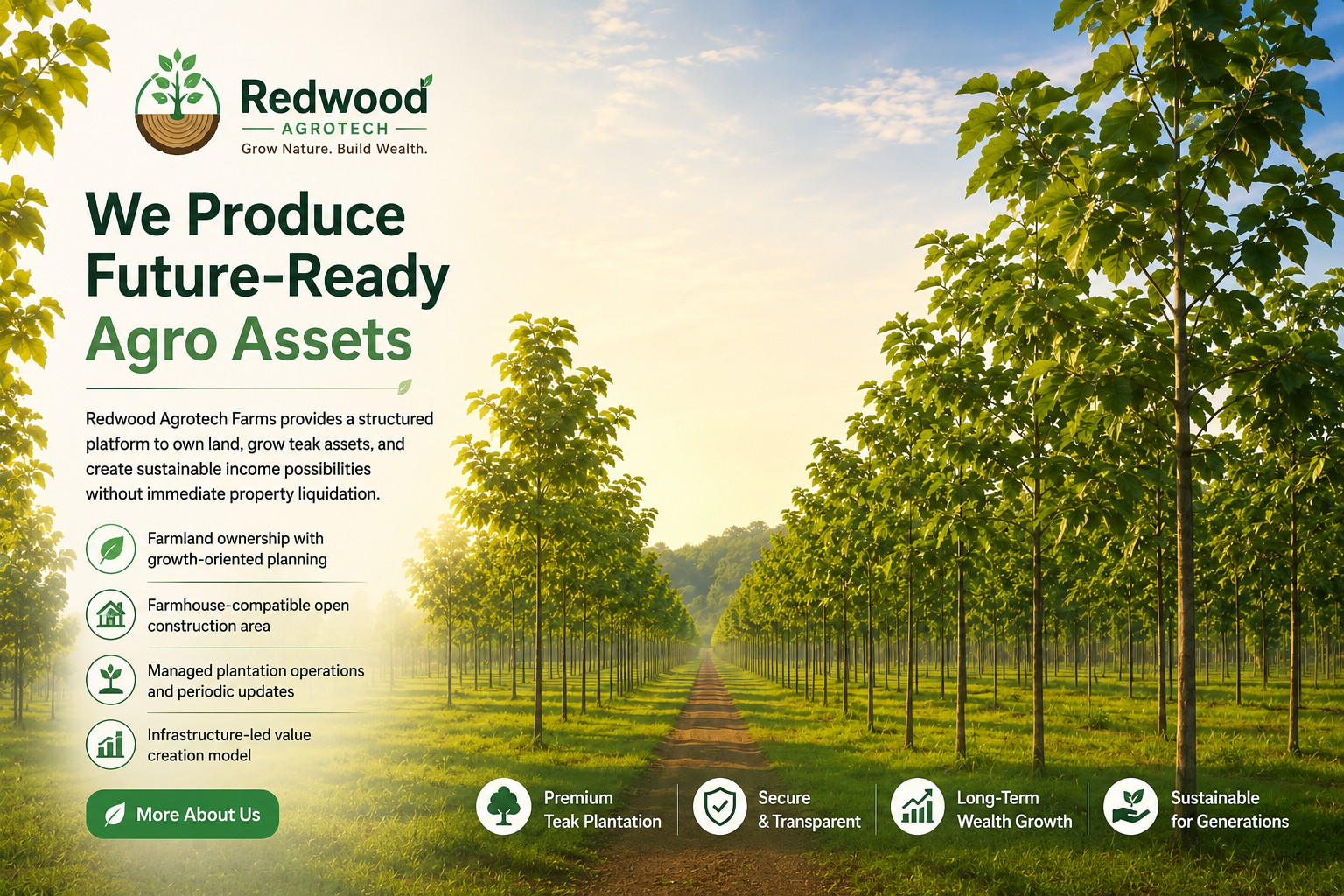 Redwood Agrotech future-ready agro assets with teak plantation
